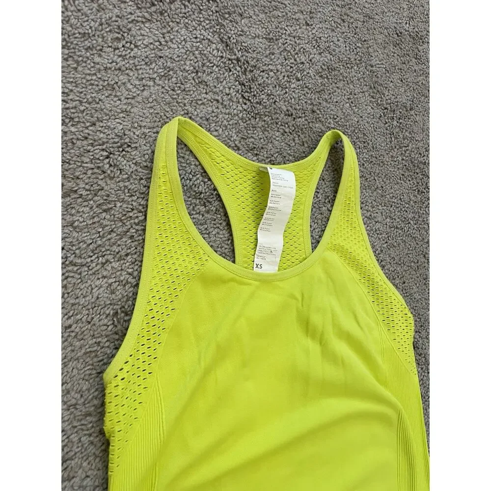 Fabletics Delta Seamless Tank Top III In Citron Neon Yellow Green Size XS - Picture 11 of 12